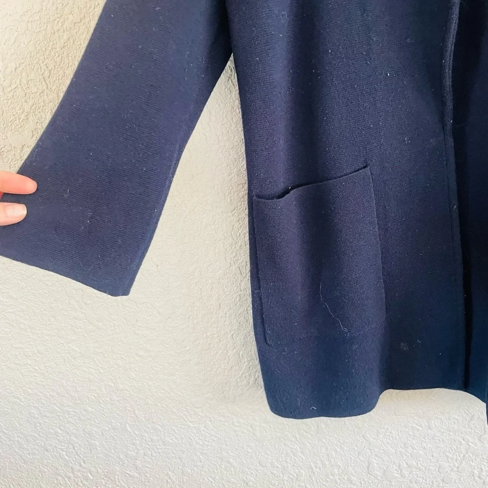 J. Crew Navy Blue Sweater Blazer Jacket